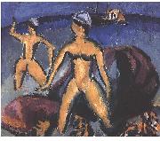 Ernst Ludwig Kirchner Two women at the sea USA oil painting artist